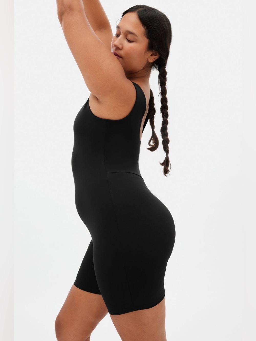 Girlfriend Collective Black Bike Unitard Jumper size Medium EUC - Picture 3 of 11